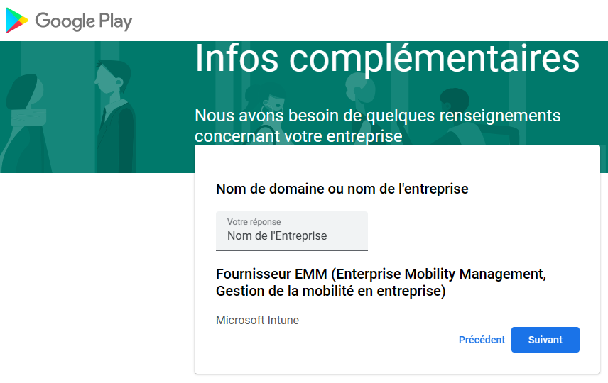 Configuration EMM dans Google Play